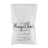 Maxbell 30 Pieces Motorcycle Screw Nut Bolt Cap Cover Decoration for Yamaha Silver - Aladdin Shoppers