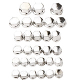 Maxbell 30 Pieces Motorcycle Screw Nut Bolt Cap Cover Decoration for Yamaha Silver - Aladdin Shoppers