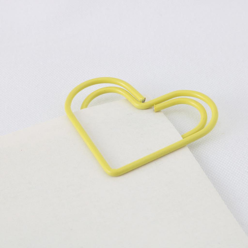 Maxbell 30 Pieces Multicolored Paper Clips Heart Shaped Non-skid Smooth Finish Paperclip - Aladdin Shoppers