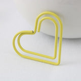 Maxbell 30 Pieces Multicolored Paper Clips Heart Shaped Non-skid Smooth Finish Paperclip - Aladdin Shoppers
