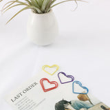 Maxbell 30 Pieces Multicolored Paper Clips Heart Shaped Non-skid Smooth Finish Paperclip - Aladdin Shoppers