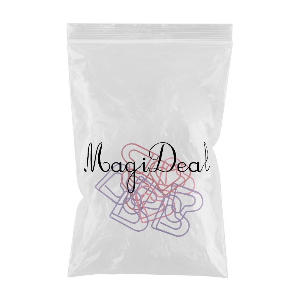 Maxbell 30 Pieces Multicolored Paper Clips Heart Shaped Non-skid Smooth Finish Paperclip - Aladdin Shoppers