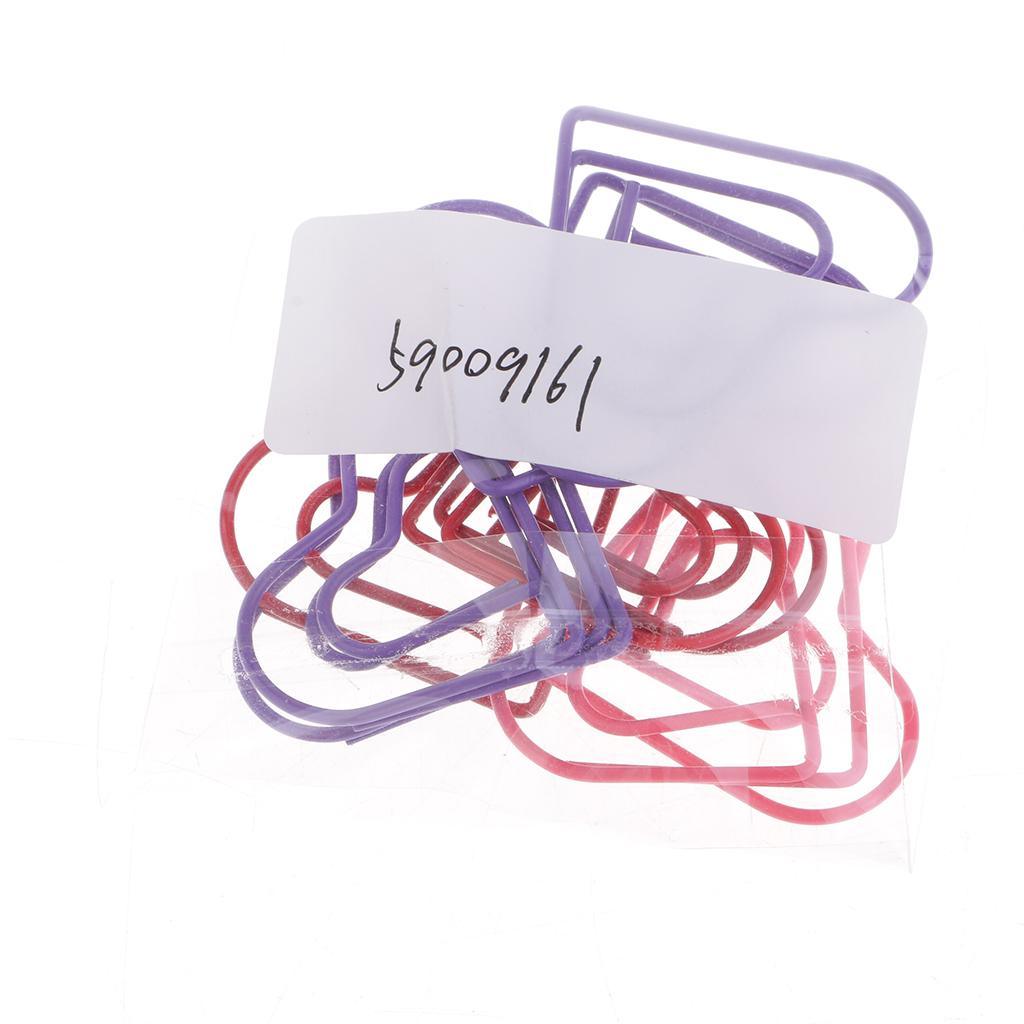 Maxbell 30 Pieces Multicolored Paper Clips Heart Shaped Non-skid Smooth Finish Paperclip - Aladdin Shoppers