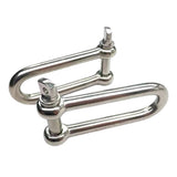 Maxbell 304 Stainless Steel Long D-Shackle Chain Shackle Rigging Fastener 5MM - Aladdin Shoppers