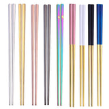 Maxbell 304 Stainless Steel Square Chopsticks Polished for Kitchen Hotel Silver - Aladdin Shoppers