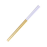 Maxbell 304 Stainless Steel Square Chopsticks Polished for Kitchen Hotel White Gold
