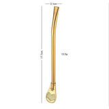 Maxbell 304 Stainless Steel Sucker Stirrer Coffee Drinking Spoon Teaspoon Gold - Aladdin Shoppers