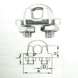 Maxbell 304 Stainless Steel Wire Rope Clip Clamp Saddle Clips U Bolt Fastener 10mm - Aladdin Shoppers