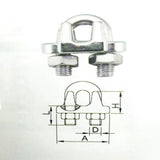Maxbell 304 Stainless Steel Wire Rope Clip Clamp Saddle Clips U Bolt Fastener 25m - Aladdin Shoppers