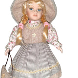 Maxbell 30cm Cute Porcelain Girl Doll People Figure with Green Clothes Set Gift - Aladdin Shoppers