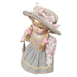 Maxbell 30cm Cute Porcelain Girl Doll People Figure with Green Clothes Set Gift - Aladdin Shoppers
