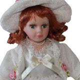 Maxbell 30cm Elegant Porcelain Girl Dolls People Figures in Princess Dress White - Aladdin Shoppers