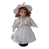 Maxbell 30cm Elegant Porcelain Girl Dolls People Figures in Princess Dress White - Aladdin Shoppers