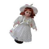 Maxbell 30cm Elegant Porcelain Girl Dolls People Figures in Princess Dress White - Aladdin Shoppers