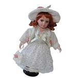 Maxbell 30cm Elegant Porcelain Girl Dolls People Figures in Princess Dress White - Aladdin Shoppers
