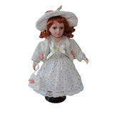 Maxbell 30cm Elegant Porcelain Girl Dolls People Figures in Princess Dress White - Aladdin Shoppers