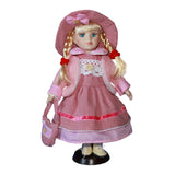 Maxbell 30cm Lovely Porcelain Girl Doll People Figure with Pink Clothes Hat Set Gift - Aladdin Shoppers