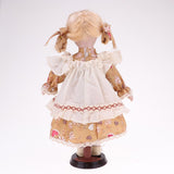 Maxbell 30cm Lovely Porcelain Girl Doll People Figure with Yellow Clothes Set Gift - Aladdin Shoppers