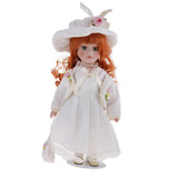 Maxbell 30cm Porcelain Doll Stand Set People Figures with Hat Handbag Kids Gift - Aladdin Shoppers