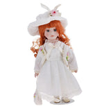 Maxbell 30cm Porcelain Doll Stand Set People Figures with Hat Handbag Kids Gift - Aladdin Shoppers