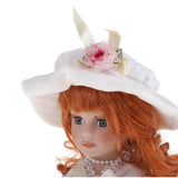 Maxbell 30cm Porcelain Doll Stand Set People Figures with Hat Handbag Kids Gift - Aladdin Shoppers