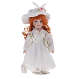 Maxbell 30cm Porcelain Doll Stand Set People Figures with Hat Handbag Kids Gift - Aladdin Shoppers