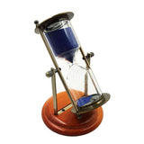 Maxbell 30Min Hourglass Rotating Sand Timer for Cooking Yoga Reading Alloy-tone Blue - Aladdin Shoppers
