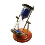 Maxbell 30Min Hourglass Rotating Sand Timer for Cooking Yoga Reading Alloy-tone Blue - Aladdin Shoppers