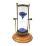 Maxbell 30Min Hourglass Rotating Sand Timer for Cooking Yoga Reading Alloy-tone Blue - Aladdin Shoppers