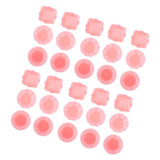 Maxbell 30pcs 1/6 Dollhouse Miniature Plastic Plates Set Tableware Accessories Pink - Aladdin Shoppers