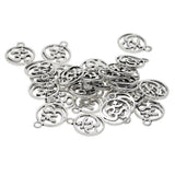 Maxbell 30Pcs Tibetan Silver Hollow Out OM Yoga Round Charms Pendant Necklace Making - Aladdin Shoppers