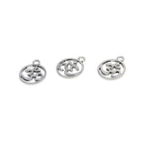 Maxbell 30Pcs Tibetan Silver Hollow Out OM Yoga Round Charms Pendant Necklace Making - Aladdin Shoppers