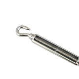 Maxbell 316 Stainless Steel Hook Eye Turnbuckle Wire Rope Tension Turnbuckle 12mm - Aladdin Shoppers