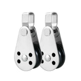Maxbell 316 Stainless Steel Pulley Block Rope Runner Kayak Boat Trolley Accessories - Aladdin Shoppers