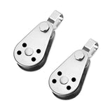 Maxbell 316 Stainless Steel Pulley Block Rope Runner Kayak Boat Trolley Accessories - Aladdin Shoppers