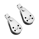 Maxbell 316 Stainless Steel Pulley Block Rope Runner Kayak Boat Trolley Accessories - Aladdin Shoppers