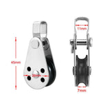 Maxbell 316 Stainless Steel Pulley Block Rope Runner Kayak Boat Trolley Accessories - Aladdin Shoppers