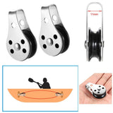 Maxbell 316 Stainless Steel Pulley Blocks Rope Runner Kayak Boat Trolley Accessories - Aladdin Shoppers