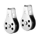 Maxbell 316 Stainless Steel Pulley Blocks Rope Runner Kayak Boat Trolley Accessories - Aladdin Shoppers