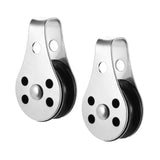 Maxbell 316 Stainless Steel Pulley Blocks Rope Runner Kayak Boat Trolley Accessories - Aladdin Shoppers