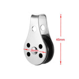 Maxbell 316 Stainless Steel Pulley Blocks Rope Runner Kayak Boat Trolley Accessories - Aladdin Shoppers