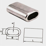 Maxbell 316 Stainless Steel Wire Rope Ferrules Crimping Sleeves Cable Ferrule 3.5mm - Aladdin Shoppers