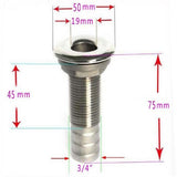 Maxbell 3/4" Marine Boat Thru Hull Fitting - 316 Stainless Steel Hardware - Aladdin Shoppers