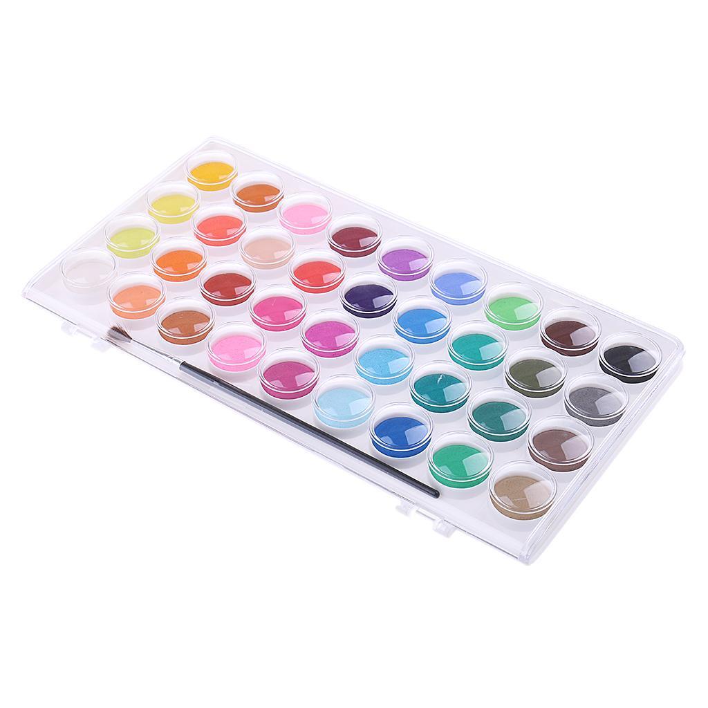 Maxbell 36 Colors Fundamentals Watercolor Pan - Watercolor Paint Set by Crafts Artist Paint Set for Drawing Painting - Aladdin Shoppers