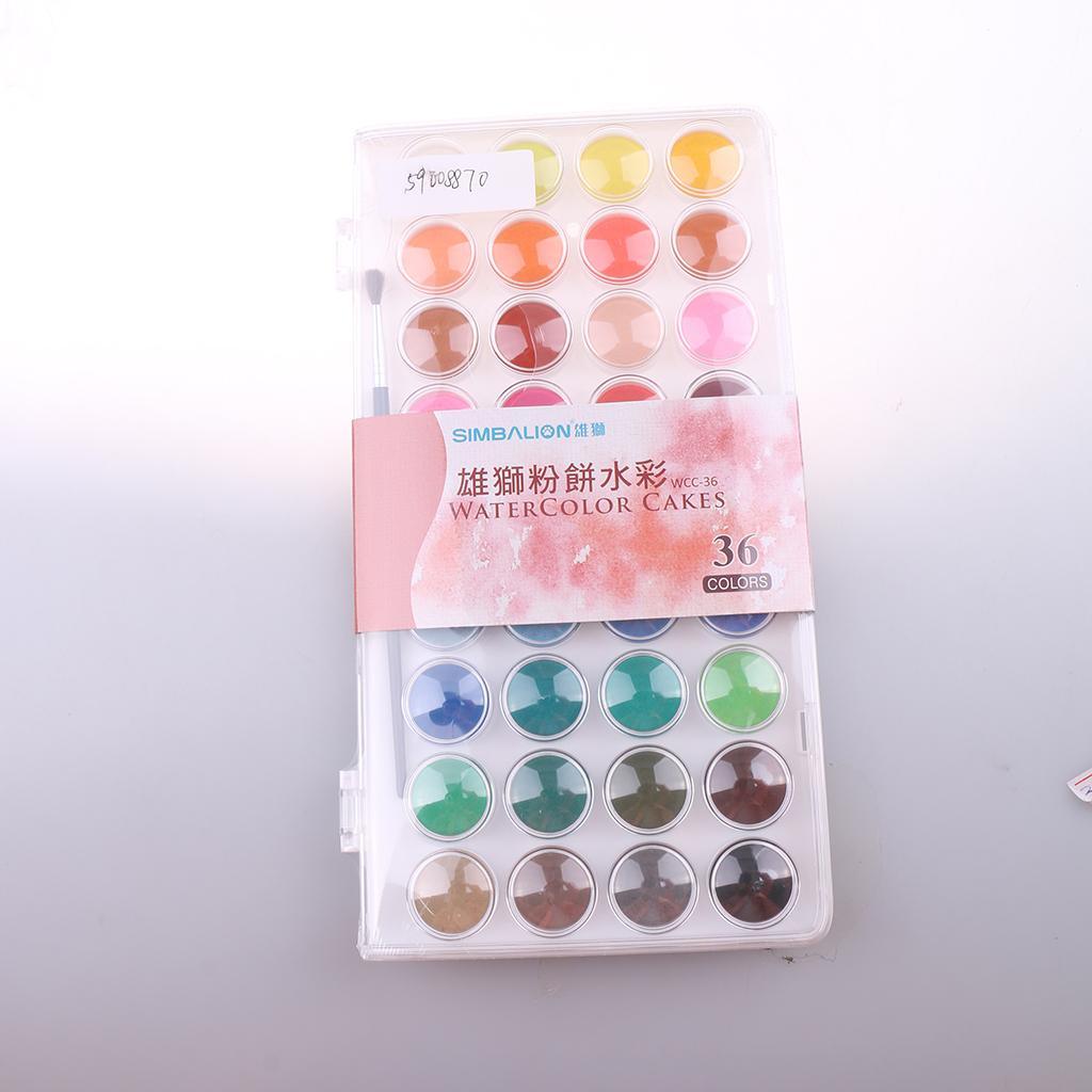 Maxbell 36 Colors Fundamentals Watercolor Pan - Watercolor Paint Set by Crafts Artist Paint Set for Drawing Painting - Aladdin Shoppers