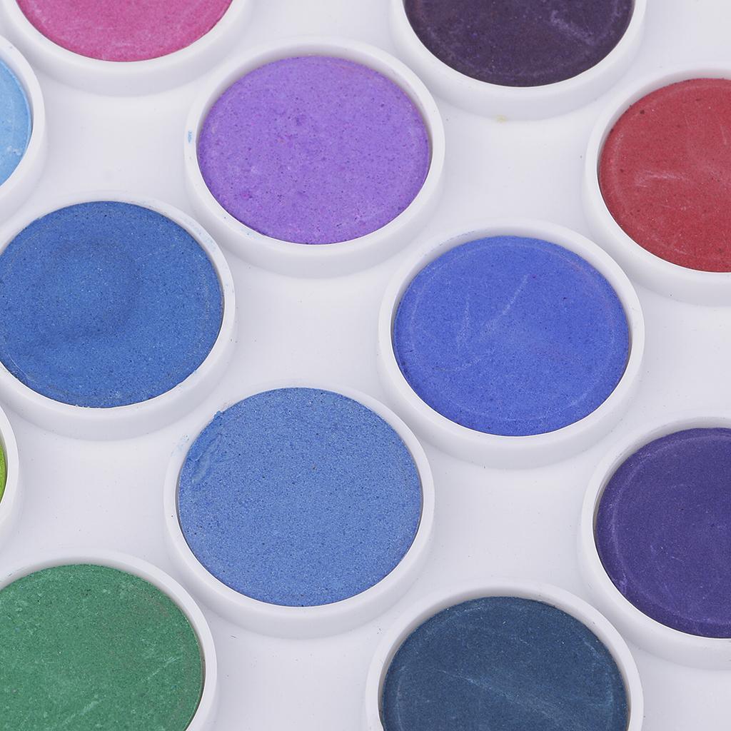 Maxbell 36 Colors Solid Watercolor Paints Pan Pigment Set With Painting Brush for Kids Children Artist Beginner Painting Kit - Aladdin Shoppers