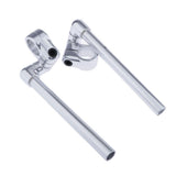 Maxbell 37mm CNC Alloy Handlebars Grips Adjustable Clip On Fork for Motorbike Silver - Aladdin Shoppers
