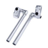 Maxbell 37mm CNC Alloy Handlebars Grips Adjustable Clip On Fork for Motorbike Silver - Aladdin Shoppers
