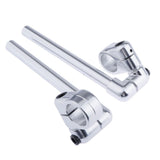 Maxbell 37mm CNC Alloy Handlebars Grips Adjustable Clip On Fork for Motorbike Silver - Aladdin Shoppers