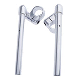 Maxbell 37mm CNC Alloy Handlebars Grips Adjustable Clip On Fork for Motorbike Silver - Aladdin Shoppers
